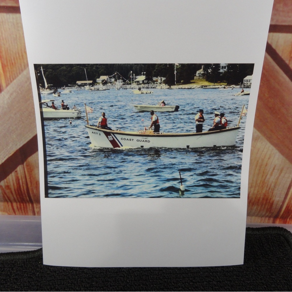 USCG Coast Guard launch, vintage pic.5x8. Remake c below!